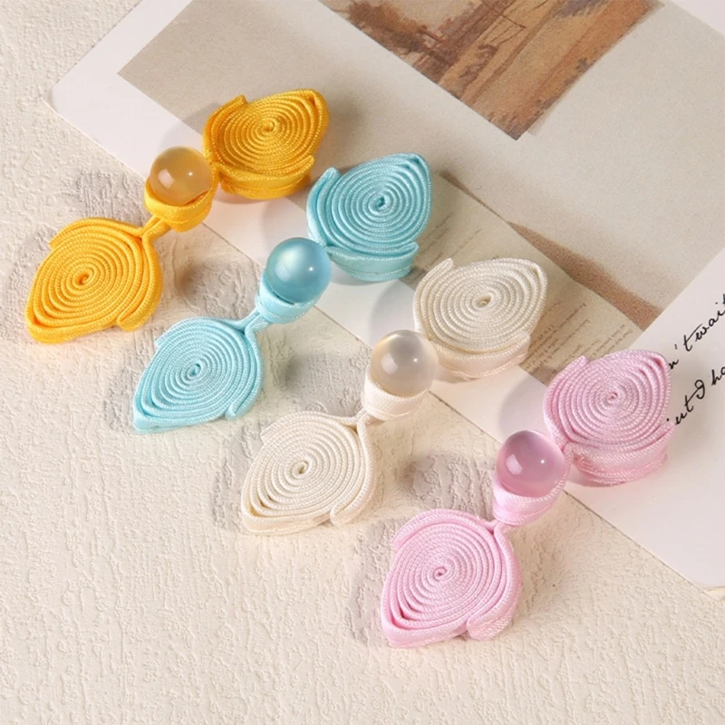 Cheongsam Buttons Peach Heart Chinese Knots Buttons DIY Closure Sewing Fastener