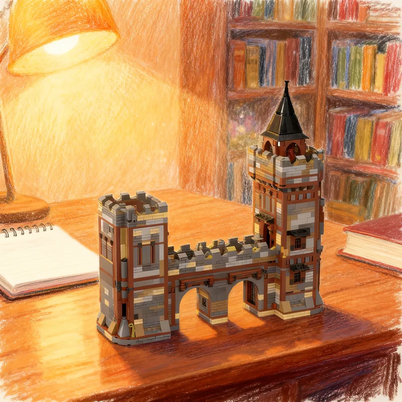 

4577pcs MOC The Arches Bridge Castle Model Building Blocks DIY Gift Creative Collectible Display Decor Premium Adult Kids Desk