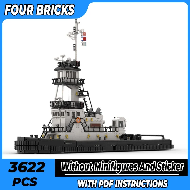 

Moc строительные кирпичи военная модель лодки Jordan Isle Tug технология модульный блок праздничные подарки игрушки для детей DIY сборка