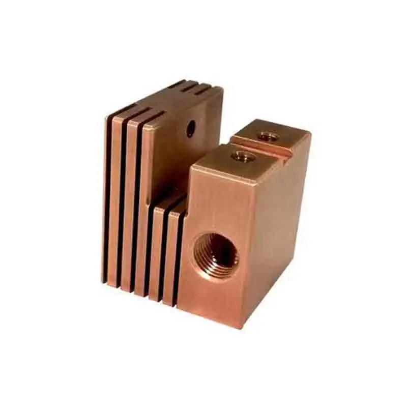 High Quality Customized Purple Copper Radiator Cnc Precision Wire Cutting Machining Parts