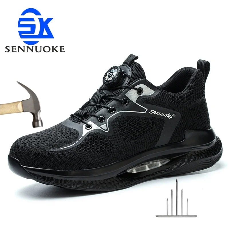 Men's Work and Safety Shoes Man for Work Shoes Steel Toe Lightweight Protection for the Feet Footwear  Sneakers