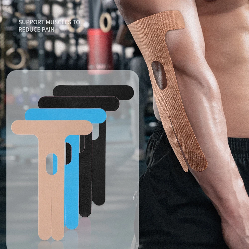 1/5/10PC Precut Elbow Tape,Discomfort Relieve Elastic Elbow Kinesiology Tape Adhesion Muscle Support Sweatproof for Sports