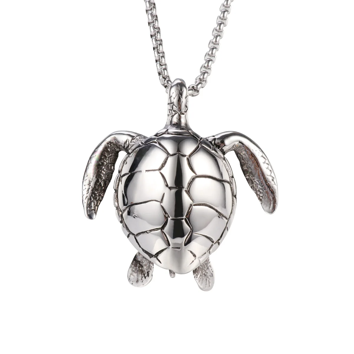 

Titanium Steel Pendant Necklace Creative Turtle Fashion Jewelry Sea Pearlescent