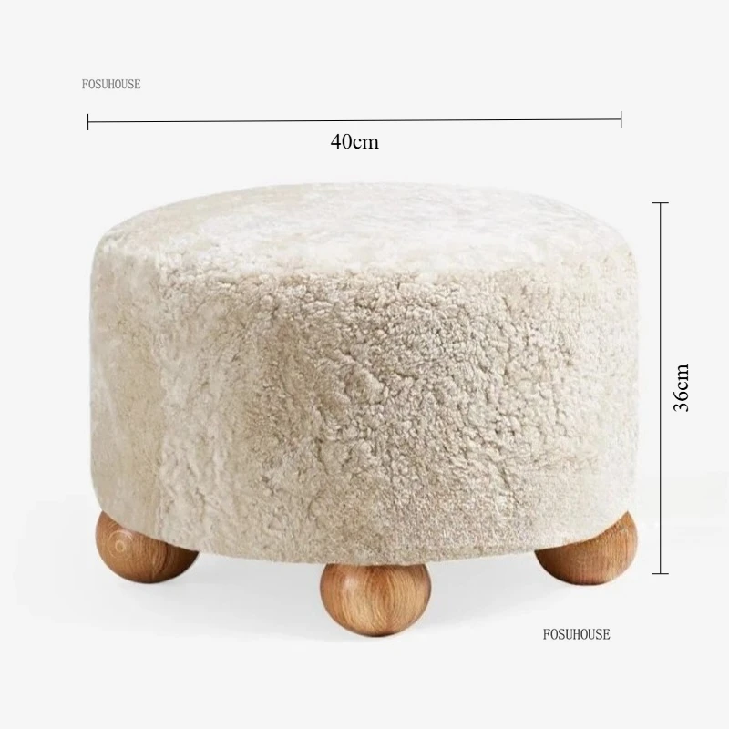 القرون الوسطى كريم صوف الضأن منخفضة العثمانيين الفرنسية حذاء قماش تغيير البراز مصمم المنزل أريكة البراز غرفة نوم خلع الملابس البراز #6