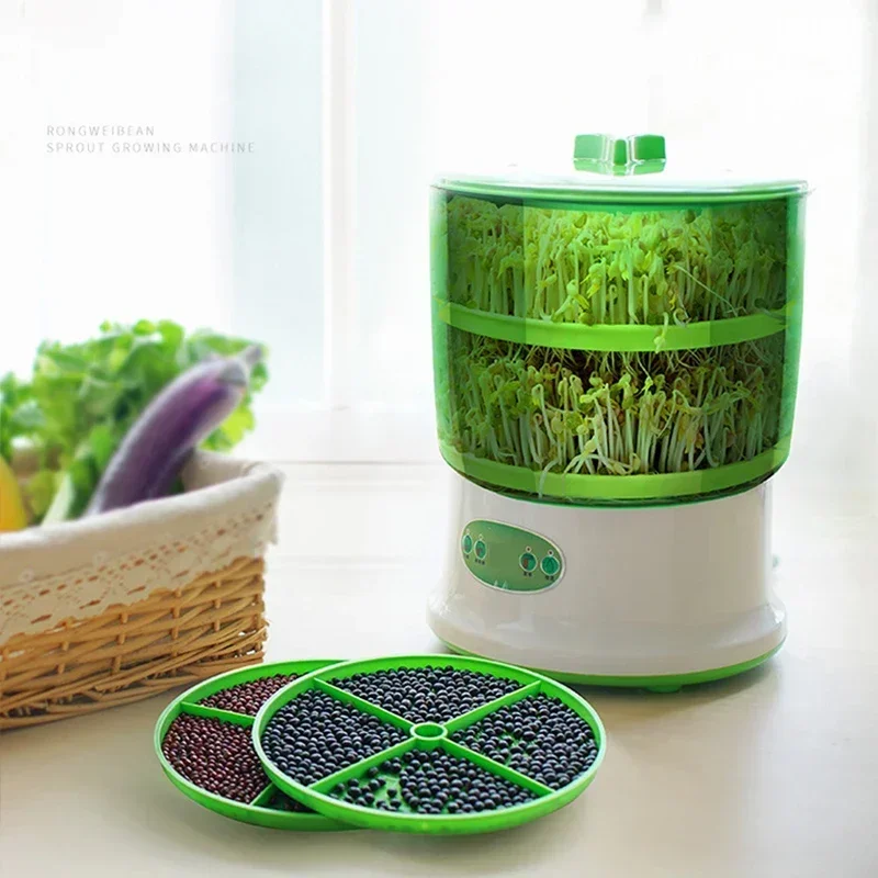 

Intelligent Bean Sprouts Maker Thermostat Green Vegetable Seeds Growth Bucket Automatic Electric Sprout Buds Germinator Machine