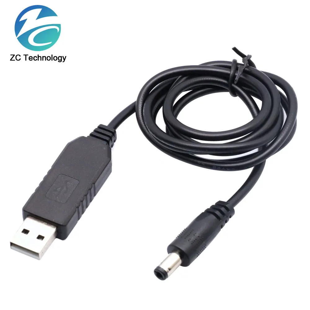 Usb Power Boost Line Dc 5v To Dc 9v / 12v Step Up Module Usb Converter Adapter Cable 2.1x5.5mm Plug for arduino WIFI