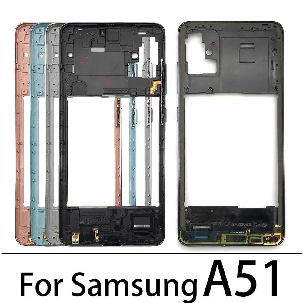 New Housing Middle Frame Bezel Middle Plate Cover For Samsung A31 A41 A51 A71 Repair Parts