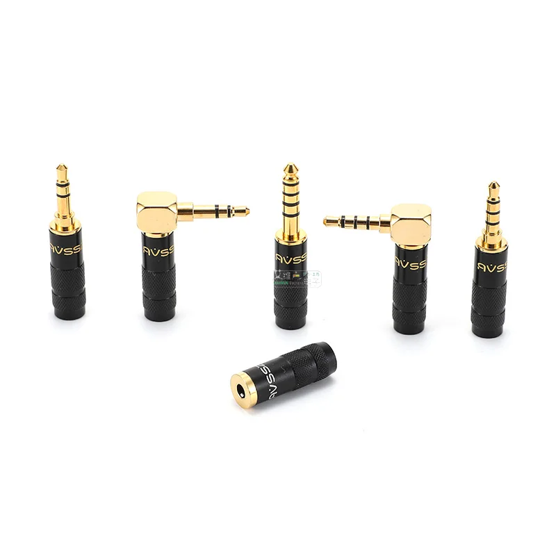 AVSSZ High-end Jack 3.5mm Stereo Headphone Audio Extension Cable Plug Gold-plated Dual-channel 3 4 5 Poles 4.4mm Balanced Plug