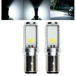 12V 8W H6 Motorcycle LED Headlight Lamps Hi/Low Beam Conversion Bulbs White H4, BA20D, PX15D Motorcycle Light Bulb