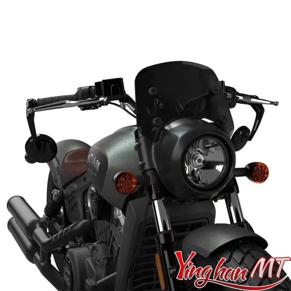 

For Indian Scout Bobber Twenty 2018-2024 Motorcycle 10''13'' Windshields Wind screen W/ Mounting hardware