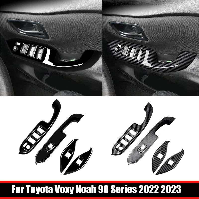 

RHD For Toyota Voxy Noah 90 Series 2022 2023 Window Glass Lift Button Switch Cover Trim Door Armrest Panel cover accesorios