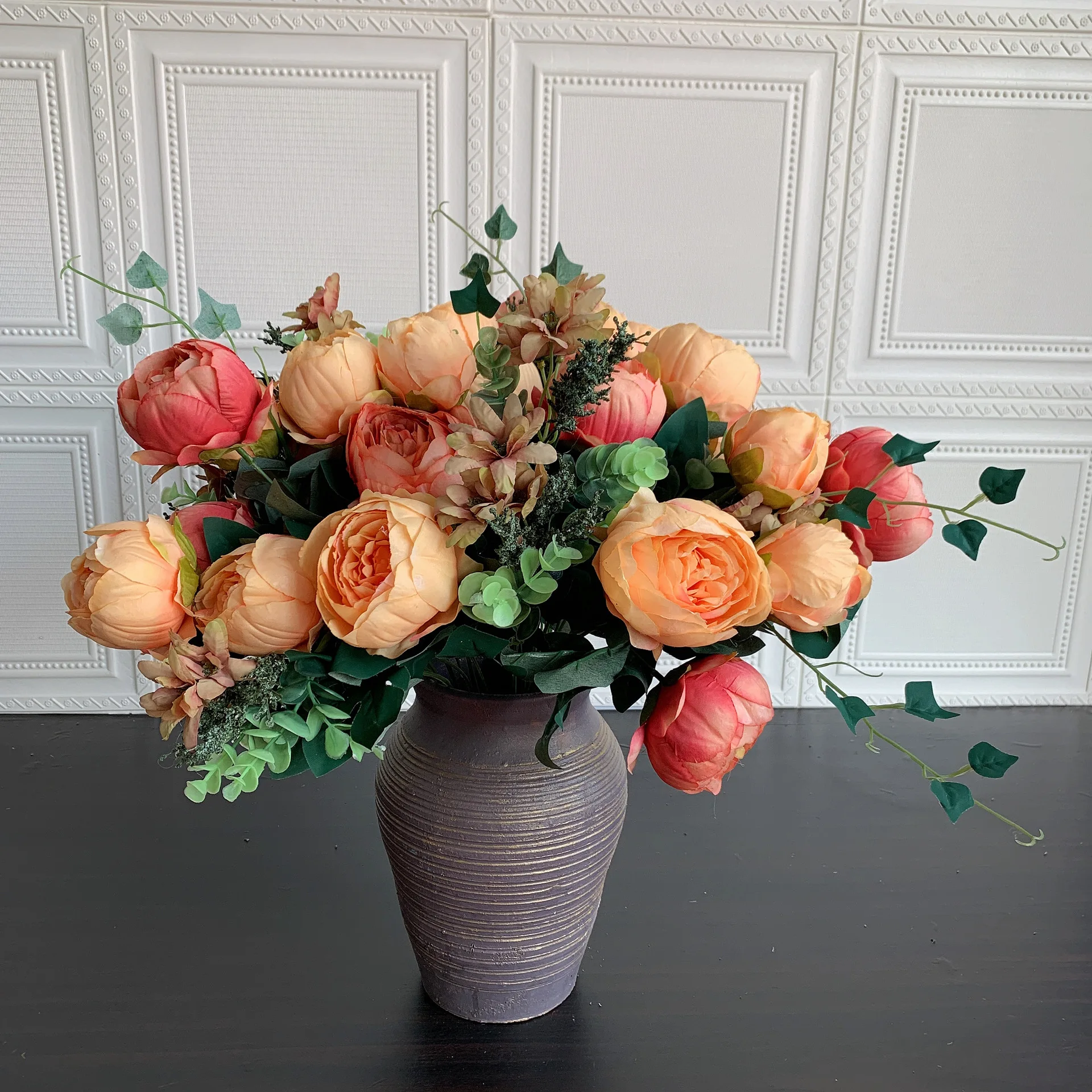 

1pc 12 Head High Quality Silk Peony Artificial Flower Vintage Home Peony Bouquet Home Table Centerpieces Wedding Decoration