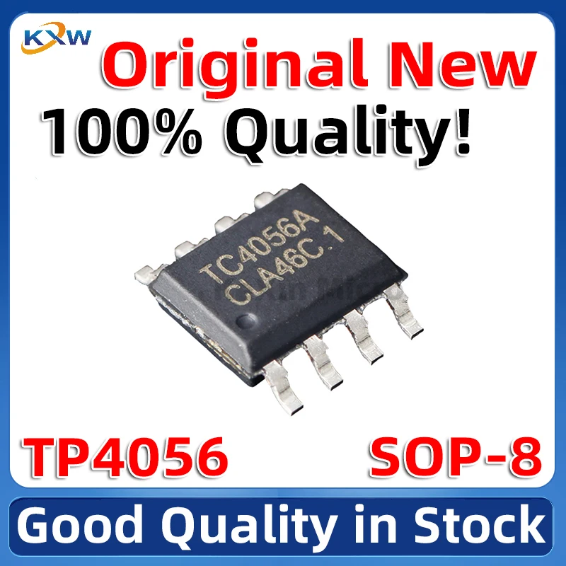 10PCS 100% New Original TP4056 SOP-8 TC4056A LN4056 TP4056E 4056 4056E SMD 1A linear lithium-ion battery charger IC