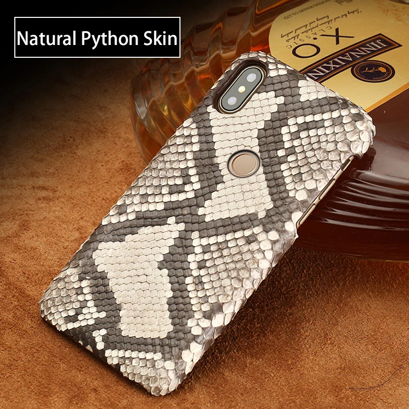 Genuine Leather Phone case For Xiaomi Mi 13T Pro 12S Ultra 13 Lite 12 11T 100% Natural Python Skin For Redmi Note 12 11 10 9 Pro