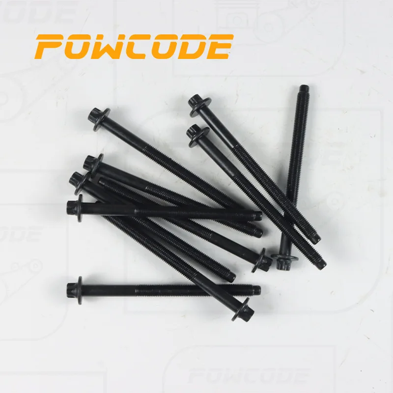 10Pcs DV4C DV5R DV6C DV6ETED Engine Cylinder Head Bolt Set for Citroen Ford Peugeot Opel Ds Fiat  Mazda Mini Mitsubishi1996/5–up