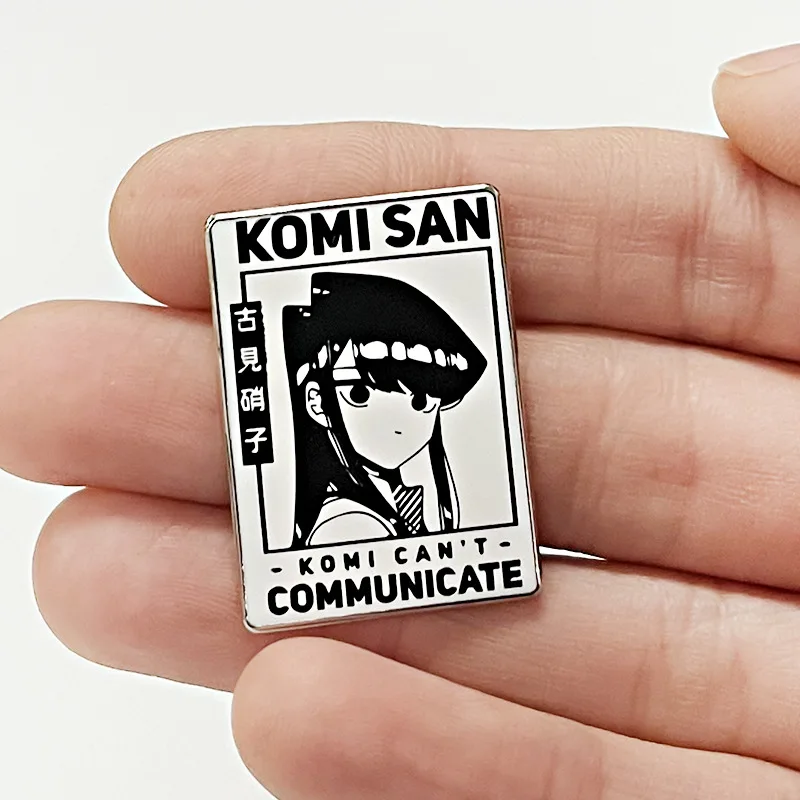 Komisan Kom Can't Communicate Anime Lapel Pins Backpack Jeans Enamel Brooch Pin Women Fashion Jewelry Gifts Cartoon Badges