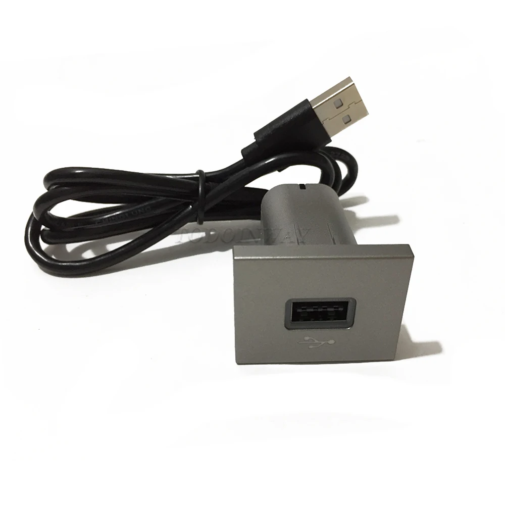 Car USB Input Adapter Switch Audio Radio u-disk flash Socket QC3.0 Quick Charge For Ford Focus 2 MK2 2009 2010 2011 accessories