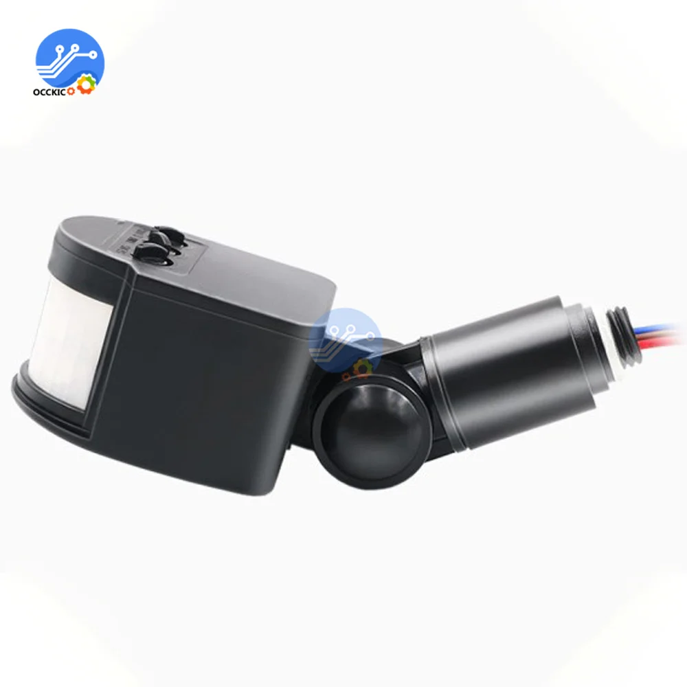 AC 85-265V Motion Saklar Lampu Sensor กลางแจ้งอัตโนมัติอินฟราเรด PIR Motion Sensor สวิทช์ไฟ LED Light