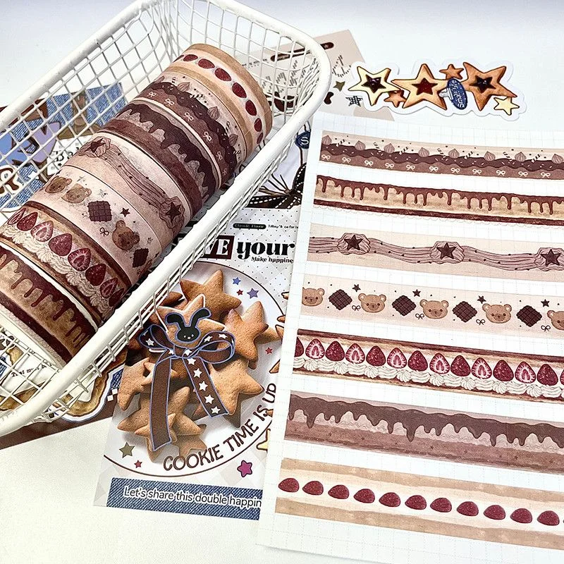 Chocolate Cake 6pcs/lot Decorative Tape Set Cute Creative Washi Tape School Stationeryerr