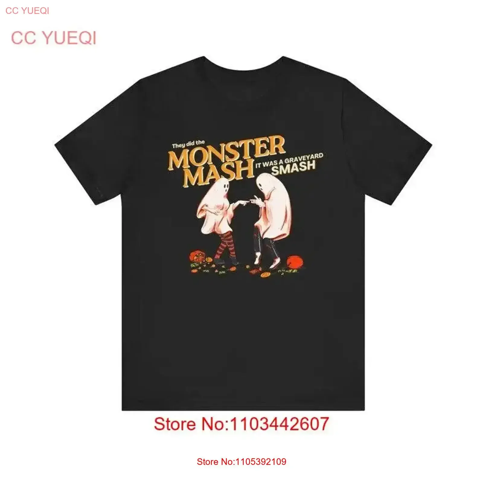 Monster Mash Vintage Halloween T Shirt Spooky Y2K Witch vintage Washed Slightly designer clothes Top For Everyday Wear