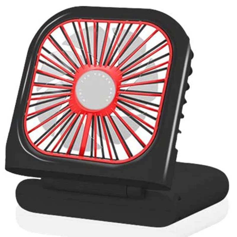 

Mini-Portable-Personal-Fan, 3 Speeds Adjustable, Foldable Rechargeable Handheld Small USB Neck Fan Quiet (Black)