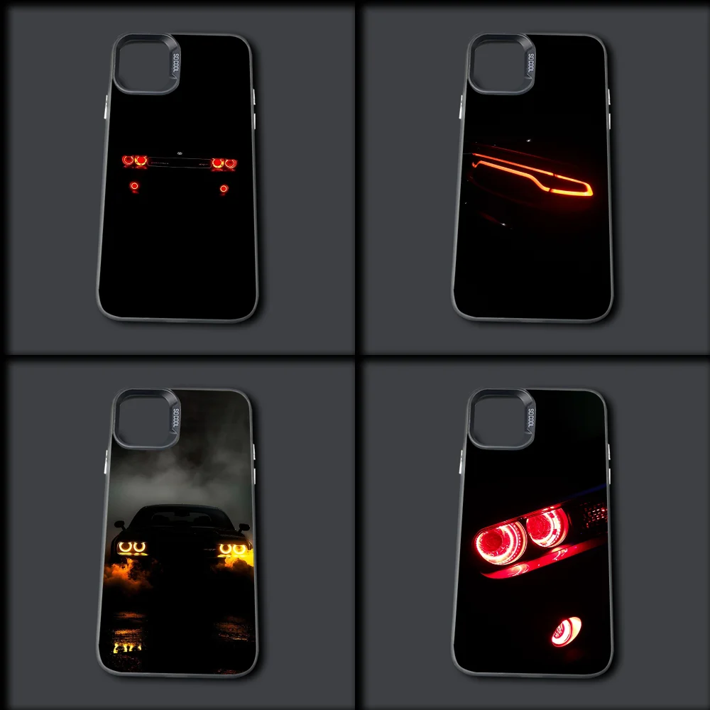 

CAR Light D-Dodge Challenger S-SRT Phone Case For iPhone 16,15,14,13,12,11,Mini,Pro,MAX Gray Drop Matte Shockproof Soft Cover