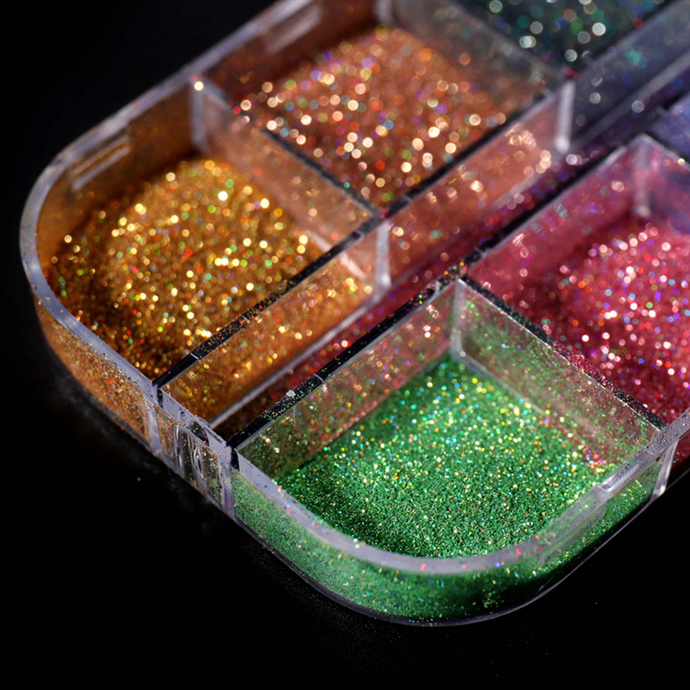 12Colors Glitter Gradient Matte Pat Pat Manicure Polish Deco Powder Solid Patting Nail Powders UV Polish Decoration Shimmer Fine