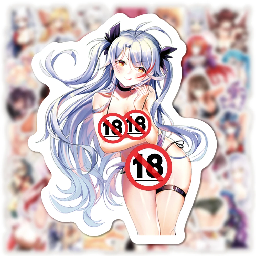 10/30/50/100 stücke hentai sexy mädchen waifu anime aufkleber ästhetik für laptop motorrad auto graffiti pvc erwachsene aufkleber aufkleber pack