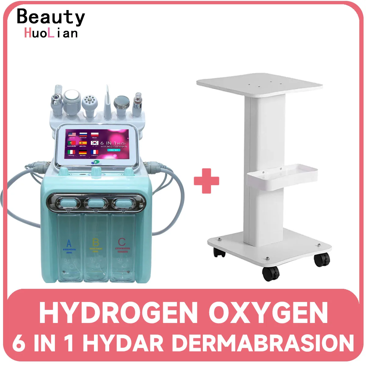 6 in 1 Hydro Dermabrasion RF Bio-lifting Water Bubble Microdermabrasion H2O2 Machine Hydroponic Face Skin Cleansing Beauty Devic