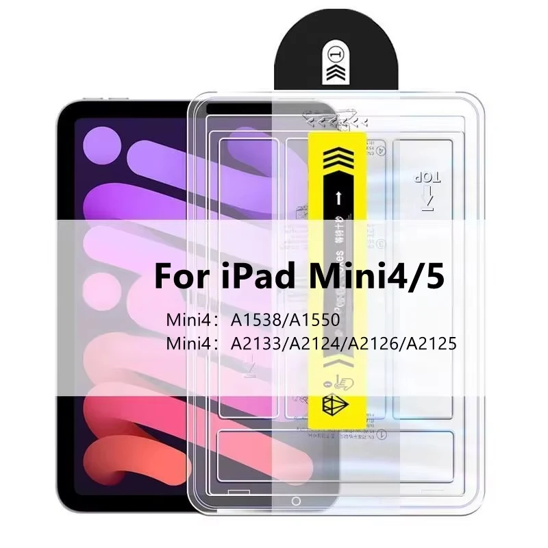 Gemakkelijk te installeren gehard glas voor iPad Pro 13 11 M4 M3 M2 voor iPad Air Mini 6 7 voor iPad 11e 2025 A16 schermbeschermer glasfilm