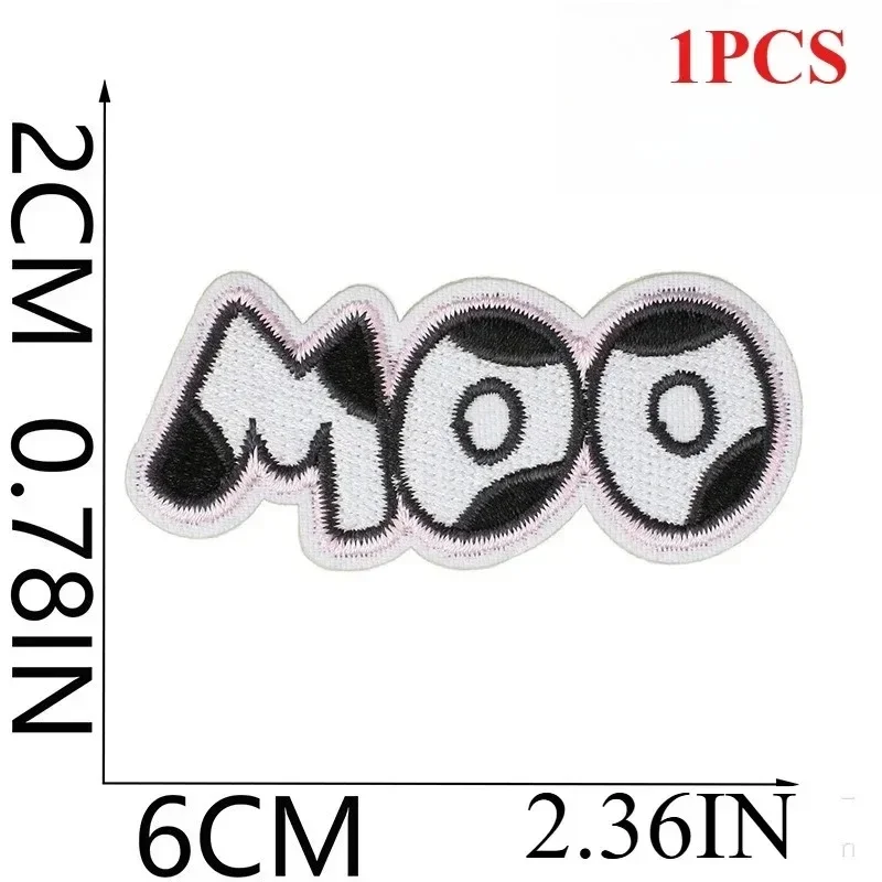 Mother of Human Cow Embroidery Cloth Sticker Energy Cartoon Cow Head Cow Clothing Decoration