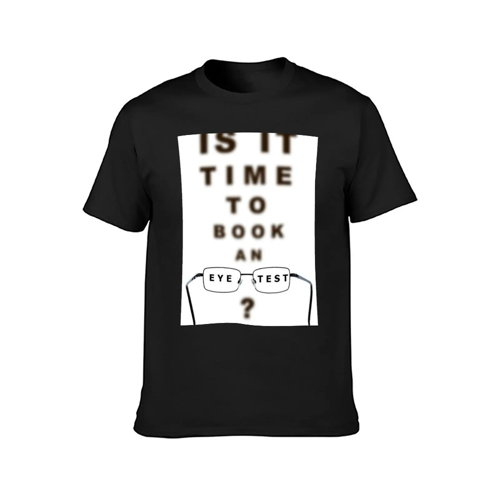 Eye Test Time To Book Chart and Glasses T-Shirt shirts graphic tees sweat funnys men clothing