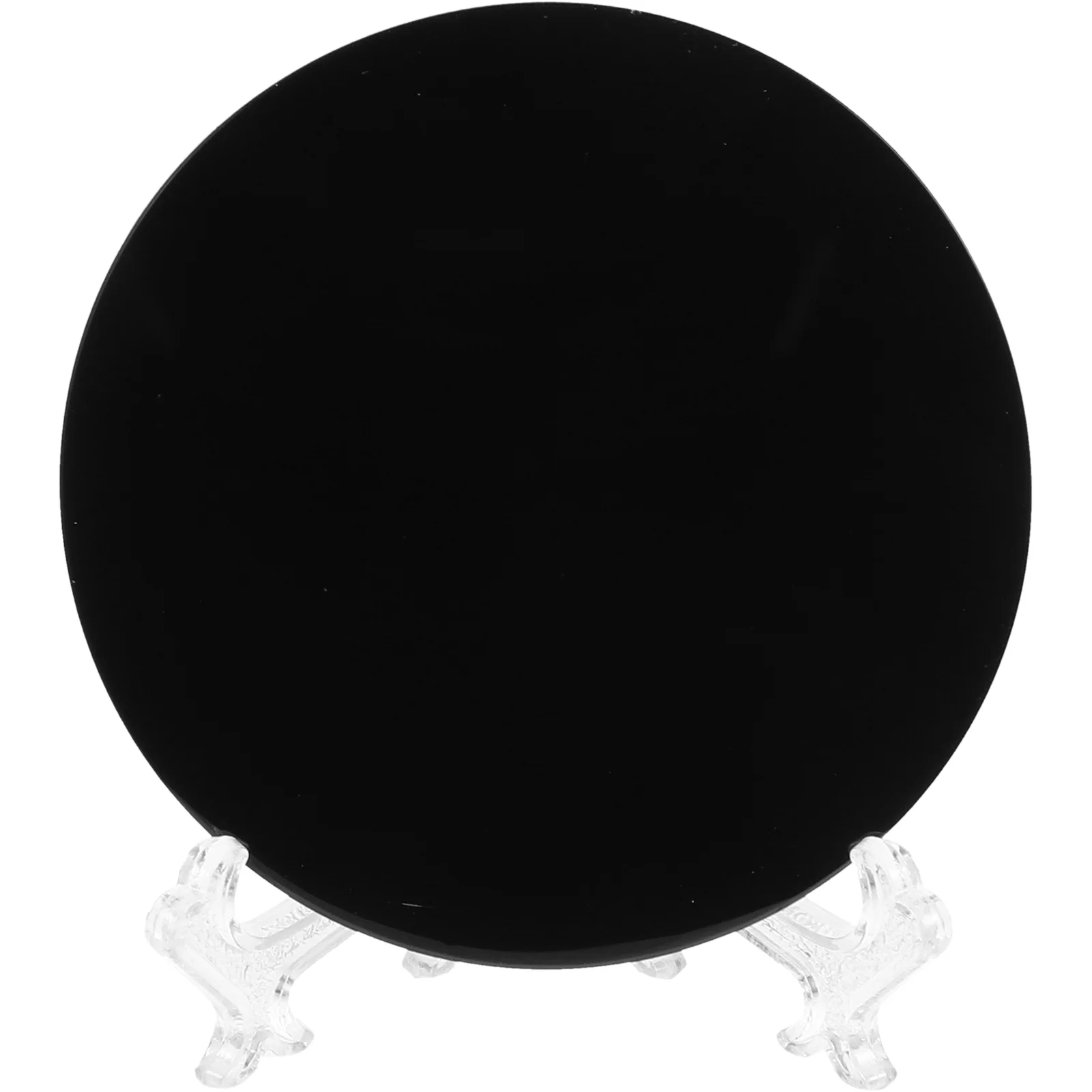 Obsidian Stone Mirror Round Mirror Scrying Mirror Meditation Divination Mirror Decor obsidian rocks black scrying mirror