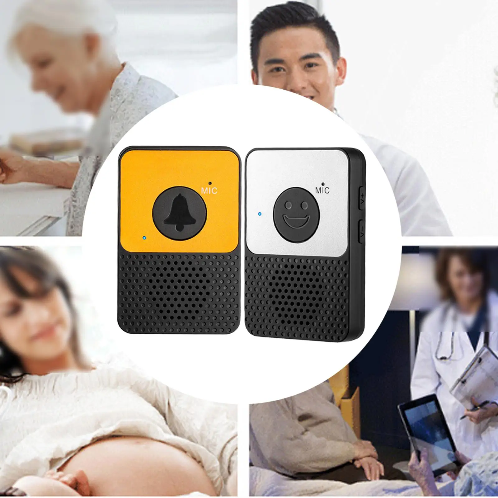 Interphone sans fil avec sonnette bidirectionnelle, pour maison, soignant, bureau, appartement