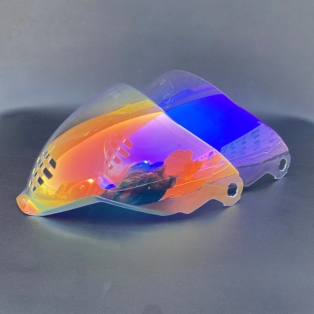 خوذة دراجة نارية شفافة مقاومة للأشعة فوق البنفسجية عدسة PC دخان داكن بديل لواقي الشمس لطائرات ICON #5