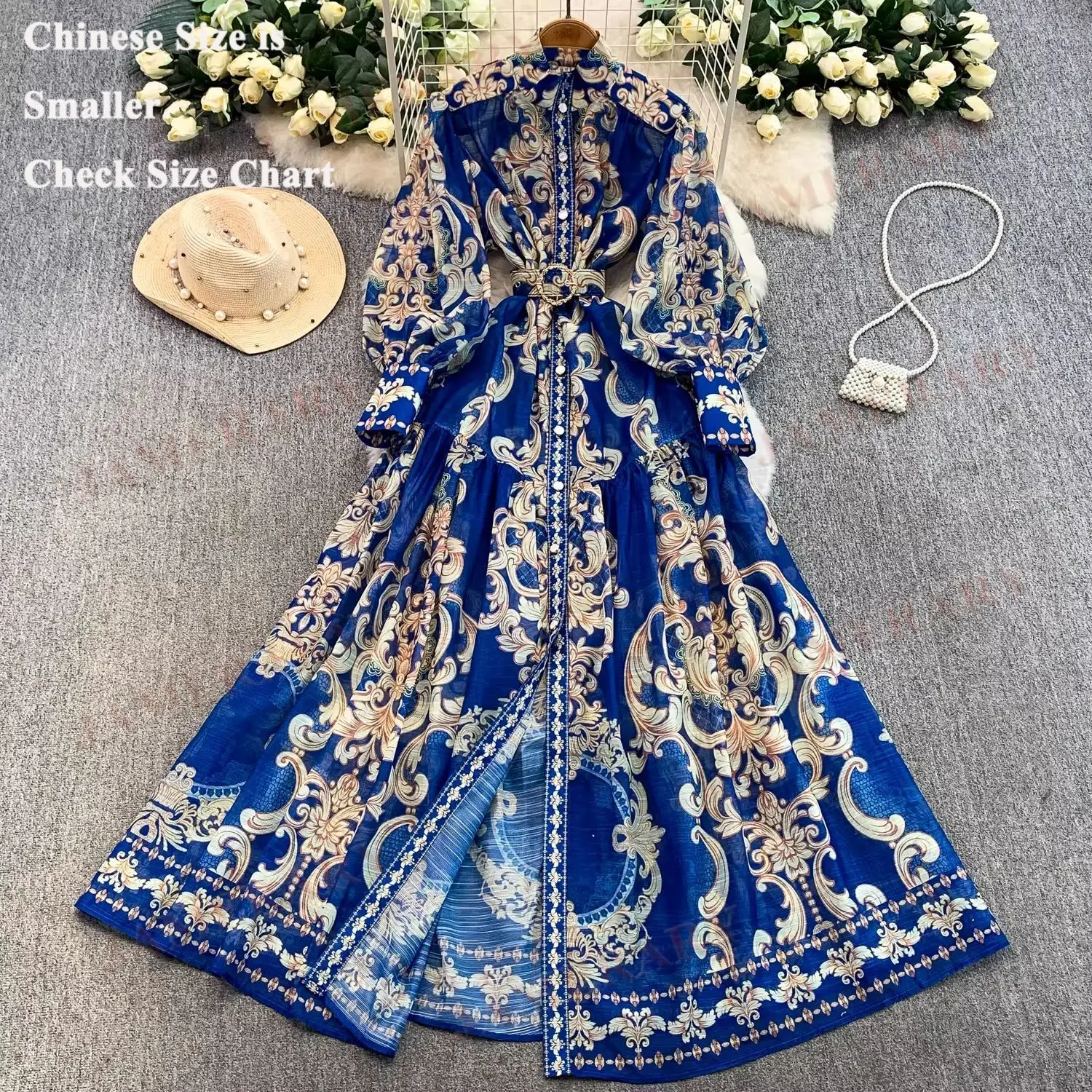 

Летние цветочные платья макси от Palace Design: женские хлопково-льняные платья с длинным рукавом, повседневные, в стиле бохо, лолита, для отпуска