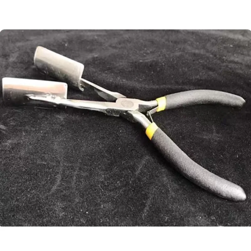 Leaf Vein Textured Jaw Pliers Serrated Glass Blowing Tool for Lampwork Bead Craft Glass Art Production