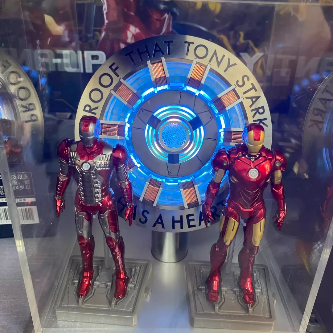 

Avenger Iron Man Mk1 Arc Reactor Tony Stark Heart Of Mark Figure Led Light Model Superhero 1:1 Cosplay Toys Chest Lamp Kids Gift
