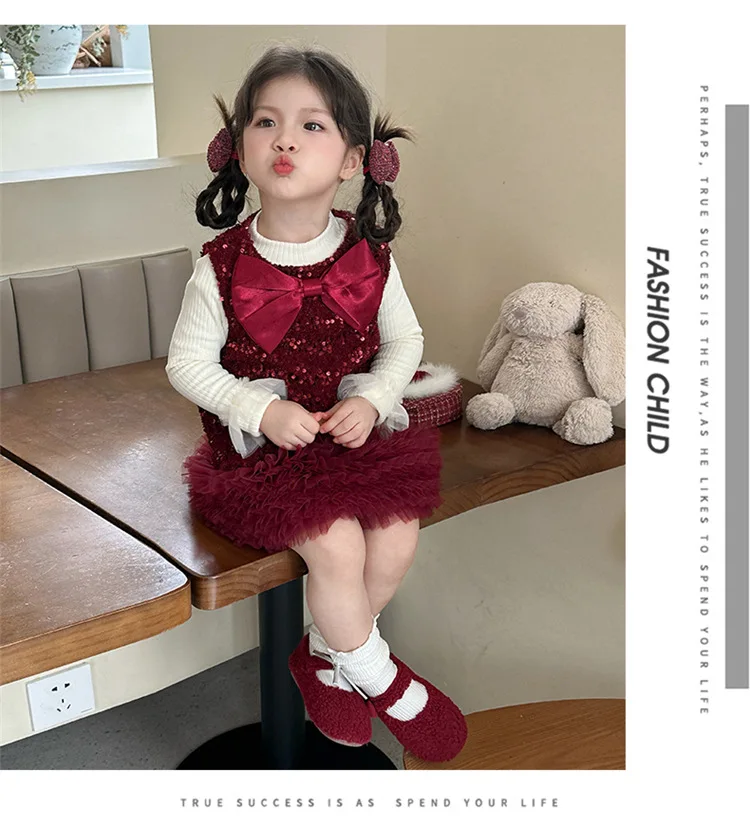 فستان بناتي لربيع وخريف 2025 بدلة أطفال جديدة للفتيات الصغيرات سترة خريفية تنورة مجموعة أطفال غير رسمية #6
