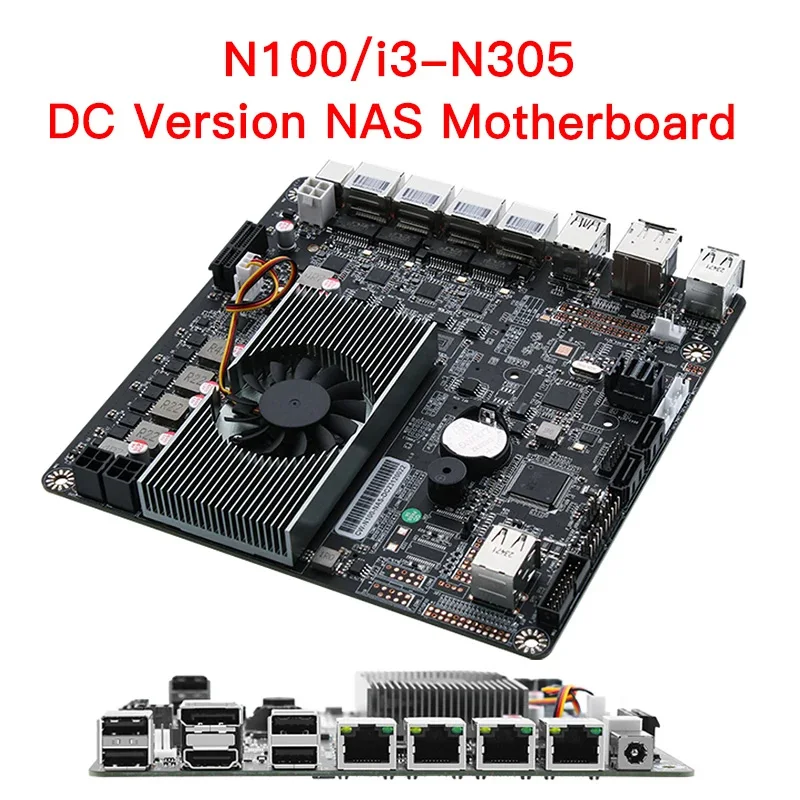

SZBOX NAS Intel N100 N305 NAS Motherboard ITX Home Processor 4* i226 2.5G 2*NVMe 6*SATA 3.0 DDR5 M.2 M Key DP HD Soft Router