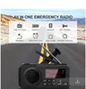 5000mAh 보조베터리를 갖춘 DAB/DAB+/FM 디지털 라디오 캠프용 핸드 크랭크 충전 램프 및 토치가 있는 태양광 비상 SOS 라디오 4
