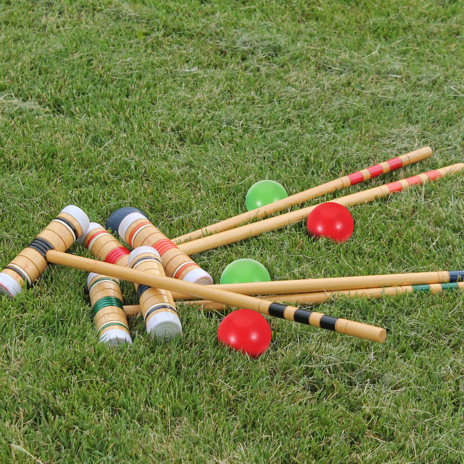 

3Pcs Wooden Croquet Ball Set for Kids Perfect Sized Lawn Game Balls Outdoor Activities Lawn Game