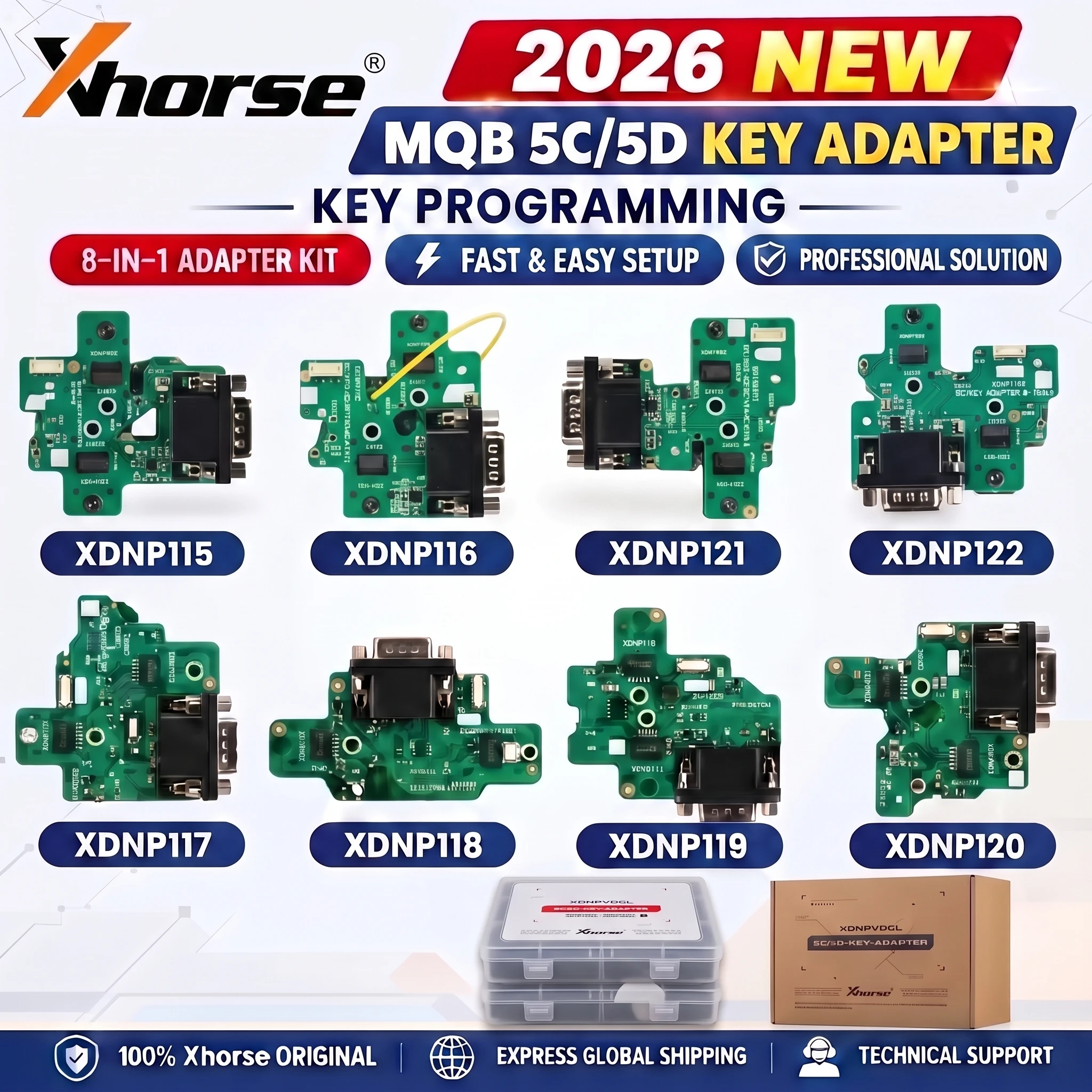 Xhorse XDNPVDGL MQB 5C/5D Solder Free Adapter Set for VW Audi Skoda Dashboard Read Write VVDI Key Tool Plus Multi Prog Programme