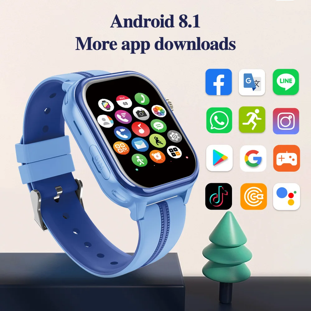 Wonlex 4G Smart Watch Kids KT39 Rotation Camera 1+16GB Memory GPS Real-time Location Video Call Waterproof Children Smartwatch