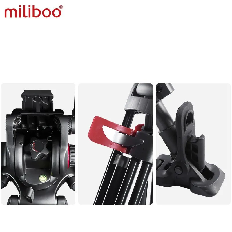 Miliboo MTT609A Professional Heavy Duty Hydraulic Head Ball Camera Tripod for Camcorder/DSLR Stand Video Tripod Load 15 kg Max