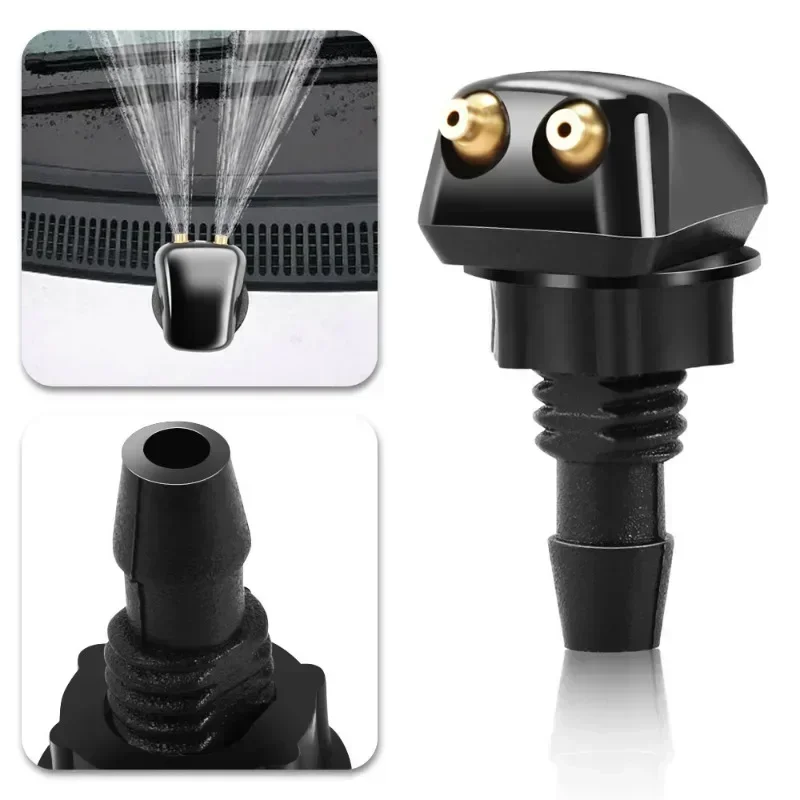 Car Windshield Wiper Washer Spray Nozzle Fits Most Car Models Car Dual Holes Windshield Washer Nozzle Wiper Water Spray Jet