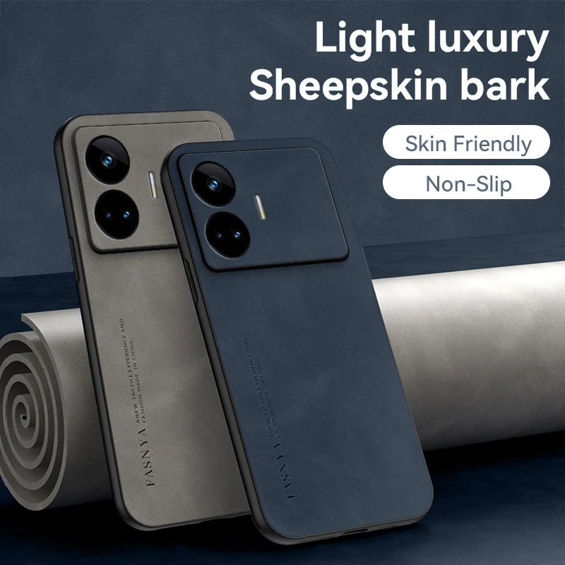 

For OPPO Realme GT Neo 5 SE Case Leather Shockproof Phone Case for Realme GT Neo 5SE Neo5 SE Soft TPU Frame Protect Back Cover