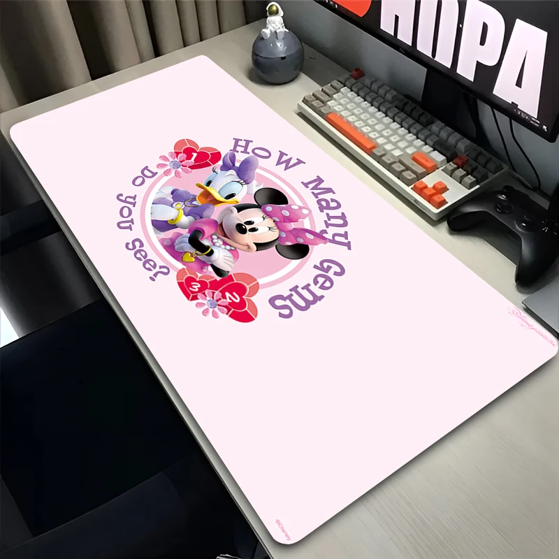 

Mouse Pad Computer Gaming Accessories Kawaii Mousepad Rubber Cute Extended Desk Mat Laptop HD Keyboard Pad D-donald D-daisy Duck