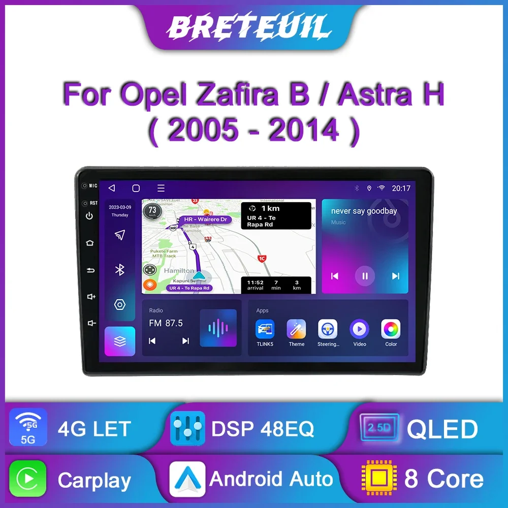 For Opel Zafira B Astra H 2005 - 2014 Android Car Radio Multimedia Video Player Navigation GPS Carplay Touch Screen Auto Stereo