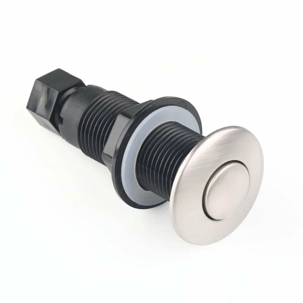 Botón de repuesto de interruptor de aire de acero inoxidable de 25mm para eliminación de basura Geyser para cocina, procesador de residuos de